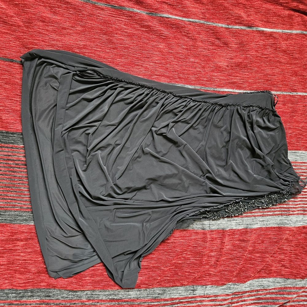 ABS Allen Schwartz Black One Sleeve Mini Dress - Picture 3 of 9
